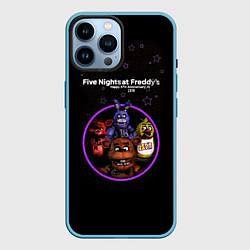 Чехол для iPhone 14 Pro Max Five Nights at Freddys - персонажи из игры, цвет: 3D-голубой