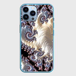 Чехол для iPhone 14 Pro Max Авангардный фрактальный паттерн Avant-garde fracta, цвет: 3D-голубой