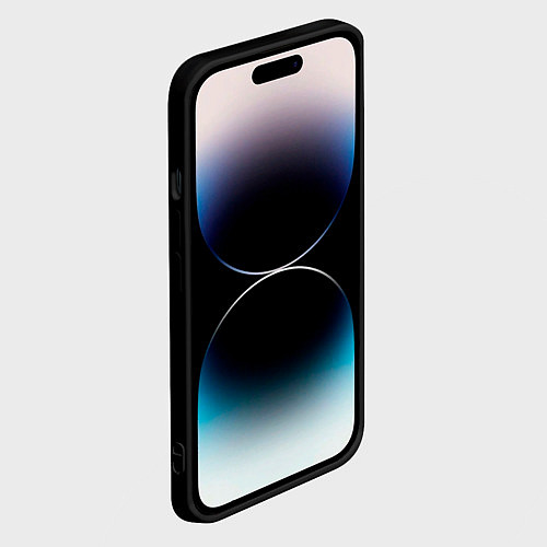 Чехол iPhone 14 Pro Max Две лисички в стиле фолк арт / 3D-Черный – фото 2