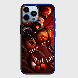 Чехол для iPhone 14 Pro Max Фредди сломанный, цвет: 3D-тёмно-синий