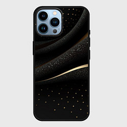 Чехол для iPhone 14 Pro Max Черный бархат и золото, цвет: 3D-черный