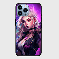 Чехол для iPhone 14 Pro Max League of Legends Kaisa Kda style, цвет: 3D-черный