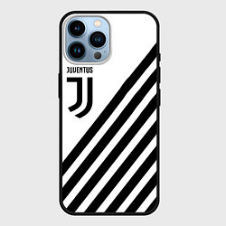 Чехол для iPhone 14 Pro Max Ювентус полосы, цвет: 3D-черный