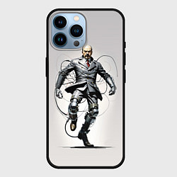 Чехол для iPhone 14 Pro Max Танцующий кибер Ленин - нейросеть, цвет: 3D-черный