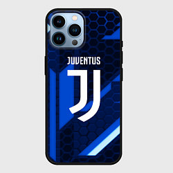 Чехол для iPhone 14 Pro Max Juventus sport geometry steel, цвет: 3D-черный