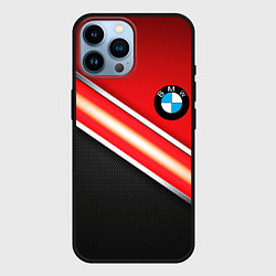 Чехол для iPhone 14 Pro Max BMW geometry steel, цвет: 3D-черный