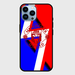 Чехол для iPhone 14 Pro Max Манчестер юнайтед геомтерия, цвет: 3D-черный