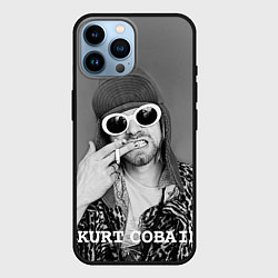 Чехол для iPhone 14 Pro Max Кобейн в очках, цвет: 3D-черный