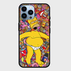 Чехол для iPhone 14 Pro Max Рай Гомера, цвет: 3D-черный