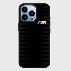 Чехол для iPhone 14 Pro BMW M BLACK & GREY, цвет: 3D-черный