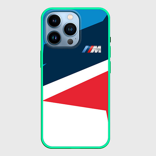 Чехол iPhone 14 Pro BMW 2018 M Sport / 3D-Мятный – фото 1