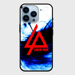 Чехол для iPhone 14 Pro Linkin Park blue smoke, цвет: 3D-черный