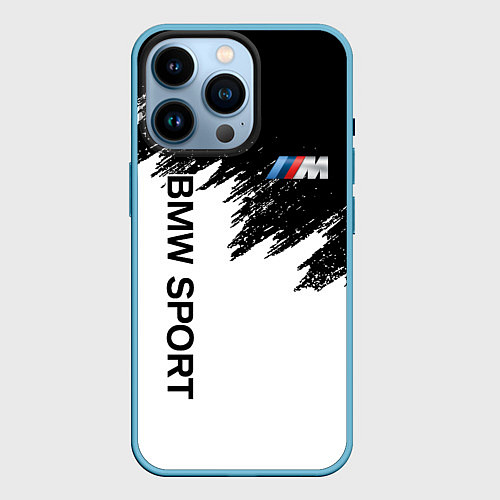 Чехол iPhone 14 Pro BMW / 3D-Голубой – фото 1