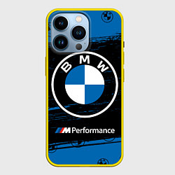 Чехол для iPhone 14 Pro BMW БМВ, цвет: 3D-желтый