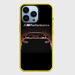 Чехол для iPhone 14 Pro BMW Z, цвет: 3D-желтый