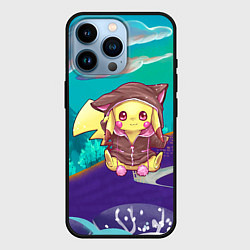 Чехол для iPhone 14 Pro Покемон в костюме, цвет: 3D-черный