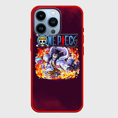 Чехол iPhone 14 Pro Цезарь Клаун One Piece / 3D-Красный – фото 1