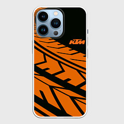 Чехол для iPhone 14 Pro ORANGE KTM КТМ Z, цвет: 3D-белый