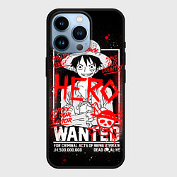 Чехол для iPhone 14 Pro One Piece: Разыскивается Манки Д Лаффи, цвет: 3D-черный