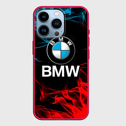 Чехол для iPhone 14 Pro Bmw Огонь, цвет: 3D-малиновый