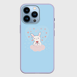Чехол для iPhone 14 Pro Всех люблю, цвет: 3D-светло-сиреневый