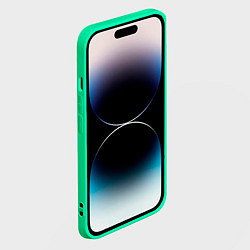 Чехол для iPhone 14 Pro Зайка и морковка, геометрический паттерн, цвет: 3D-мятный — фото 2