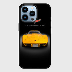 Чехол для iPhone 14 Pro Американский маслкар Chevrolet Corvette Stingray, цвет: 3D-черный
