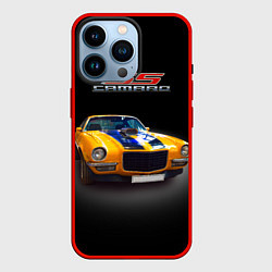 Чехол для iPhone 14 Pro Ретро маслкар Camaro SS 1970 года, цвет: 3D-красный