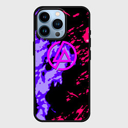 Чехол для iPhone 14 Pro Linkin park огненные краски, цвет: 3D-черный