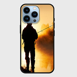 Чехол для iPhone 14 Pro Вечерний рыбак, цвет: 3D-черный