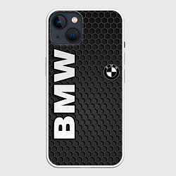 Чехол для iPhone 14 BMW, цвет: 3D-белый