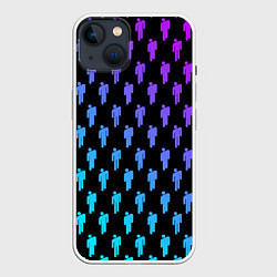 Чехол для iPhone 14 Billie Eilish: Neon Pattern, цвет: 3D-белый