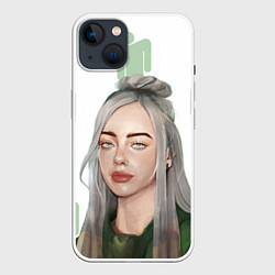 Чехол для iPhone 14 Billie Eilish, цвет: 3D-белый