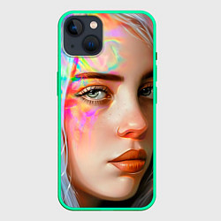 Чехол для iPhone 14 Билли Айлиш, цвет: 3D-мятный