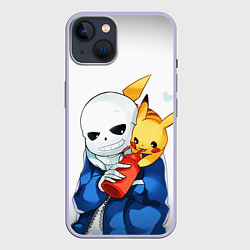 Чехол для iPhone 14 UNDERTALE, цвет: 3D-светло-сиреневый