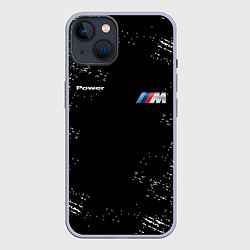 Чехол для iPhone 14 BMW, цвет: 3D-светло-сиреневый