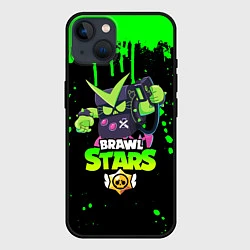 Чехол для iPhone 14 BRAWL STARS VIRUS 8-BIT, цвет: 3D-черный