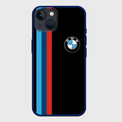 Чехол для iPhone 14 BMW, цвет: 3D-тёмно-синий