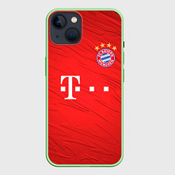 Чехол для iPhone 14 BAYERN MUNCHEN, цвет: 3D-салатовый