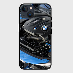 Чехол для iPhone 14 BMW Engine Twin Power Turbo, цвет: 3D-черный
