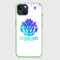 Чехол для iPhone 14 Overlord неоновый логотип, цвет: 3D-салатовый