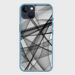 Чехол для iPhone 14 Сеть Коллекция Get inspired! Fl-181, цвет: 3D-голубой