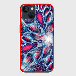 Чехол для iPhone 14 Абстрактный экспрессивный красочный паттерн Abstra, цвет: 3D-красный