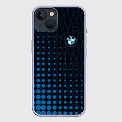 Чехол для iPhone 14 Bmw Паттерн, цвет: 3D-светло-сиреневый