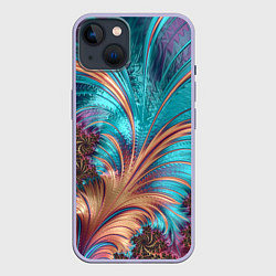Чехол для iPhone 14 Floral composition Цветочная композиция, цвет: 3D-светло-сиреневый
