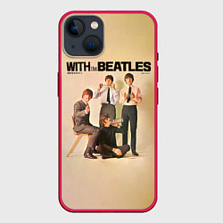 Чехол для iPhone 14 With The Beatles, цвет: 3D-малиновый