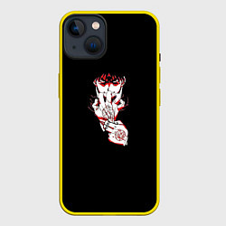 Чехол для iPhone 14 Рой Мустанг Стальной алхимик, цвет: 3D-желтый