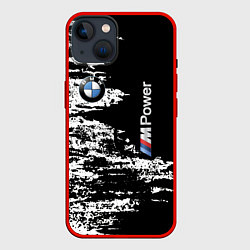 Чехол для iPhone 14 BMW M Power - pattern, цвет: 3D-красный