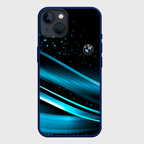 Чехол iPhone 14 BMW sign БМВ / 3D-Тёмно-синий – фото 1