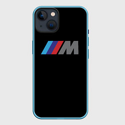 Чехол для iPhone 14 BMW sport logo, цвет: 3D-голубой